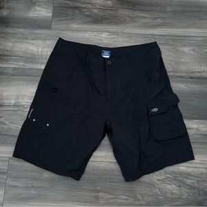 AFTCO Shorts Mens Size 38 Cargo Performance Fishing Camp Hike Black